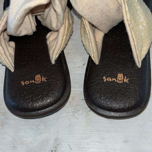 Sanuk Women's Yoga Sling Sequins Natural Tan Sandals | size 6 - Picture 5 of 7